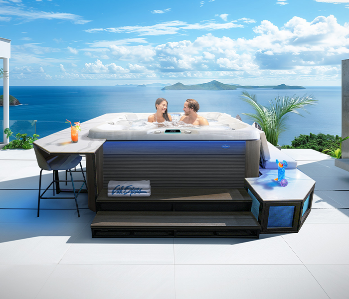 Calspas hot tub being used in a family setting - Paloalto